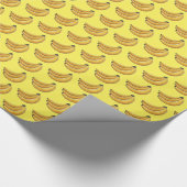 Gele Banaan Bunch van Bananen Fruit Print Cadeaupapier (Hoek)