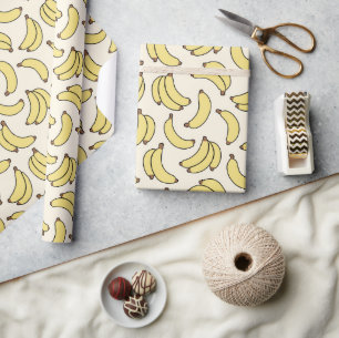 Gele Banaan Cabana Helder Tropisch Cadeaupapier
