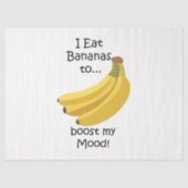 Gele banaan fruit verbetert mijn stemming grappig tissuepapier (Voorkant)