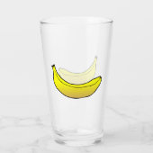 Gele banaan glas (Achterkant)