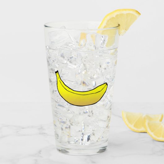 Gele banaan glas (Achterkant ijs)