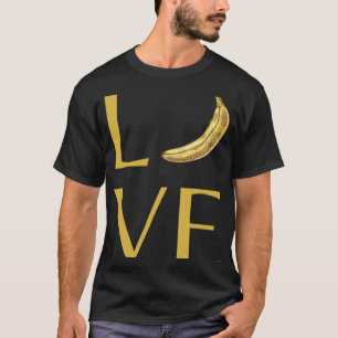 Gele Banaan Liefde T-shirt