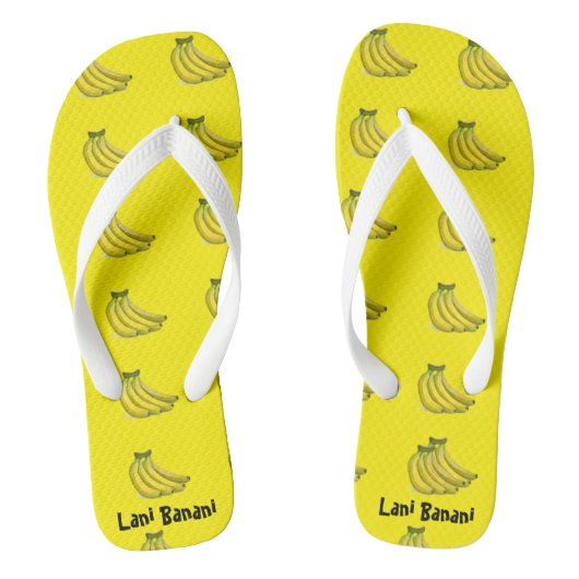 Gele banaan teenslippers (Voetbed)