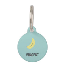 Gele banaan tekening blauw gepersonaliseerd