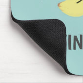 Gele banaan tekening blauw gepersonaliseerd muismat (Hoek)