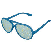 Gele banaan tekening blauw patroon aviator zonnebril (Gekanteld)