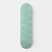 Gele banaan tekening blauw patroon persoonlijk skateboard (Voorkant)