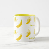 Gele banaan tweekleurige koffiemok (Voorkant rechts)