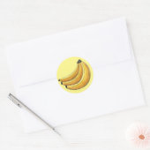 Gele banaan uit banaan ronde sticker (Envelop)