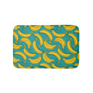 Gele banaan: zwarte omtrek  badmat