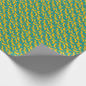 Gele banaan: zwarte omtrek  cadeaupapier (Hoek)