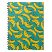 Gele banaan: zwarte omtrek  notitieboek (Voorkant)