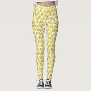 Gele banaankreeft leggings