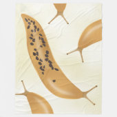 Gele banaanslug fleece deken (Voorkant)