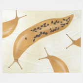 Gele banaanslug fleece deken (Voorkant (Horizontaal))