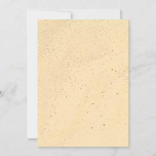 Gele banaanzand save the date (Voorkant)