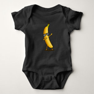 Gele Banana Dab Funny Dansende Fruit Romper