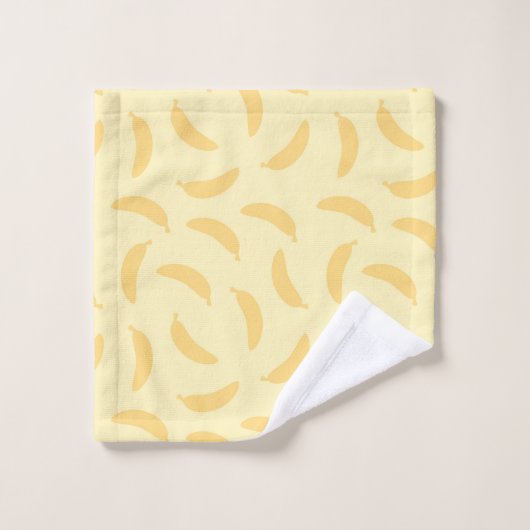 Gele Bananen Fruit Print Bad Handdoek (Wasdoekje)