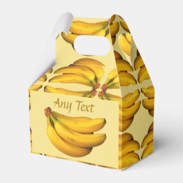 Gele bananen in een bos bedankdoosjes