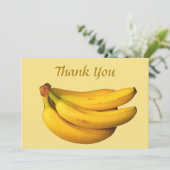 Gele bananen in een bos bedankkaart (Staand voorkant)