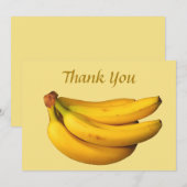 Gele bananen in een bos bedankkaart (Voorkant / Achterkant)