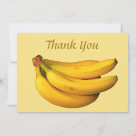 Gele bananen in een bos bedankkaart