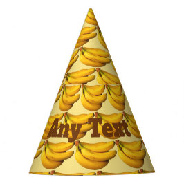 Gele bananen in een bos feesthoedjes