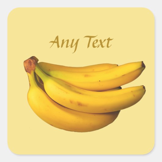 Gele bananen in een bos vierkante sticker (Voorkant)