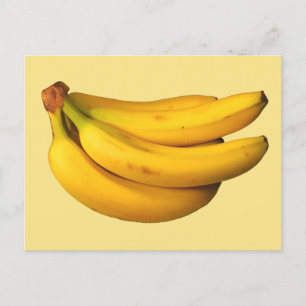 Gele Bananen-kaak in een Bunch Briefkaart