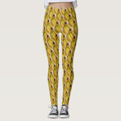 Gele Bananen Patroon Grappig Leggings (Voorkant)