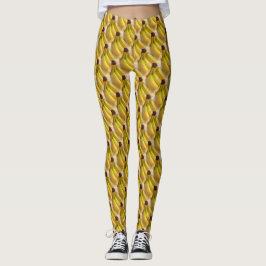 Gele Bananen Patroon Grappig Leggings
