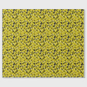  gele bananen: zwarte achtergrond cadeaupapier (Vlak)