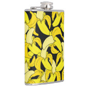  gele bananen: zwarte achtergrond heupfles (Rechts)