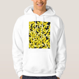 gele bananen: zwarte achtergrond hoodie
