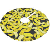  gele bananen: zwarte achtergrond kerstboom rok (Gekanteld)