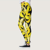  gele bananen: zwarte achtergrond leggings (Links)
