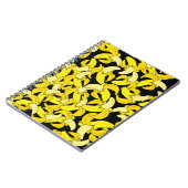  gele bananen: zwarte achtergrond notitieboek (Linkerzijde)