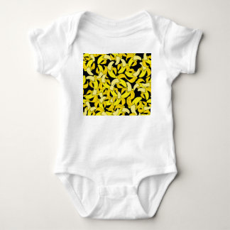  gele bananen: zwarte achtergrond romper