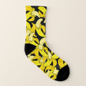 gele bananen: zwarte achtergrond sokken (Rechts - buiten)
