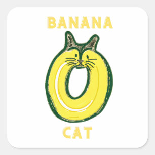 Gele bananenkat - schattige kitten sticker meme