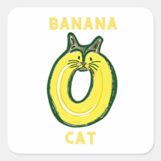 Gele bananenkat - schattige kitten sticker meme