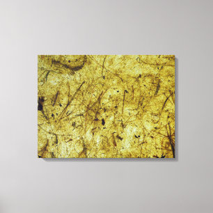 Gele bananenpapier met schilfers, gestreken doek canvas afdruk