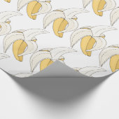 gele bananenvrucht cadeaupapier (Hoek)