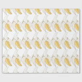 gele bananenvrucht cadeaupapier (Vlak)