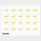 gele bananenvrucht ronde sticker (Vel)