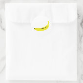 gele bananenvrucht ronde sticker (Tas)