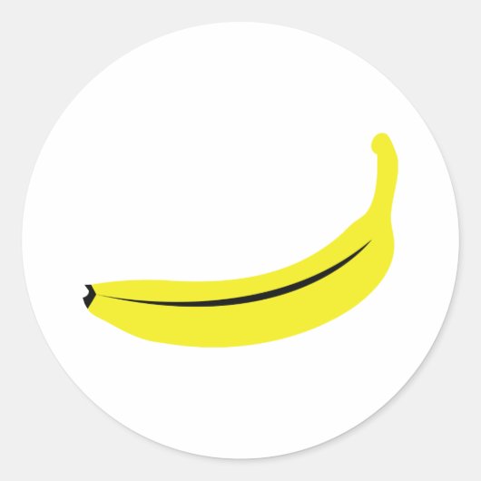 gele bananenvrucht ronde sticker (Voorkant)