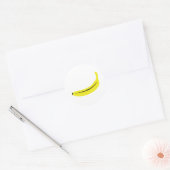 gele bananenvrucht ronde sticker (Envelop)