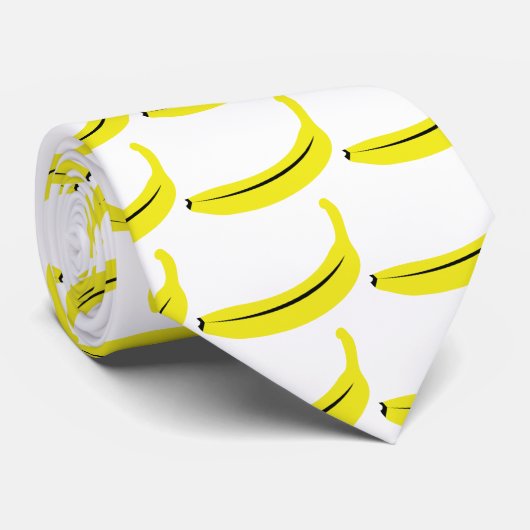 gele bananenvrucht stropdas (Opgerold)