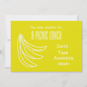 Gele bananenvrucht Zomer picknick lunchparty Kaart (Voorkant)